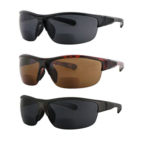 3 Pack Bifocal Sunglasses UV Protection Reading Glasses Outdoor Sports main image 6